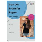 PPD Inkjet Premium T Shirt Transfer Paper A4 for Dark Fabric x 10 Sheets PPD-4-10