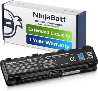 NinjaBatt Battery for Toshiba PA5024U-1BRS PA5026U-1BRS PABAS260 PABAS262 PA5023U-1BRS PA5025U-1BRS Satellite S855 C855 C850 P850 L850 L855 High Performance [6 Cells/4400mAh/48wh]