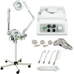 4 in 1 Facial Steamer Mag Lamp High Frequency Brush Salon Spa Beauty Equipment