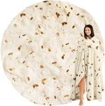 Zulay Kitchen Burrito Tortilla Throw Blanket - Giant Double-Sided Tortilla Blanket for Adult and Kids - 285 GSM Funny Soft Food Blanket - Flannel Round Taco Blanket - (80" Double Sided)