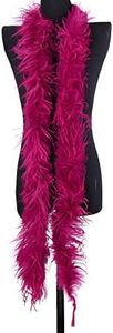 Plumes De D'autruche - Boa Pour Bricolage, Asudaro Boa En Plumes De Pelucheuses, Boa de Plumes - Pour Travaux Manuels, Accessoire De Déguisement, Halloween, Mariage, 2 M