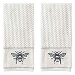 SKL Home Farmhouse Bee Hand Towel Set, White