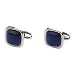 The Tie Hub Formal Cufflinks For Men (Navy Blue Stone)