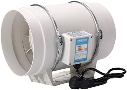 8 Inch Duct Exhaust Fan 198mm Air Exhaust Blower Powerful Ventilation Inline Duct Booster Air Circulation for Bathroom Office Gym Vents Grow Tents Basements Home Use