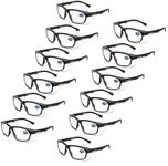 ProtectX Safety Reading Glasses 3.0 Diopter, Safety Glasses with Readers 3.0, Reader Safety Glasses 3.0, ANSI Z87.1 Rated with UV Protection 12 Pack
