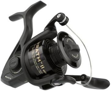 PENN Wrath II Saltwater Spinning Fishing Reel, Size 4000, Right/Left Handle Position, Corrosion-Resistant Graphite Body, Machined Anodized Aluminum Spool