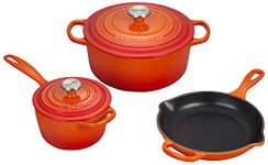 Le Creuset Enameled Cast Iron Signature Cookware Set, 5 pc, Flame