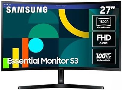 Samsung 27 Inch S36GD Curved Monitor| 1920x1080| HDMI| D-Sub| 100Hz| Eye Saver Mode|