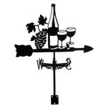 Weather Vanes Grapes Wine Wind Vanes Metal Weather Vane for Sheds with Screws Waterproof Wind Direction Indicator Weathervanes for Outdoor Garden Roof Decor