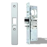 Summit DOORWARE Mortise Deadlatch Lock | Adams Rite Style Door Lock Replacement Parts | Exterior Door Lock Set in Aluminum Finish - 1-1/8" Backset Left Handed