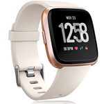 Wepro Bands Compatible with Fitbit Versa 2 Bands for Women Men, Soft Bands Compatible with Fitbit Versa 2 Bands, Sport Bands Compatible with Fitbit Versa Bands for Women, Small, Beige