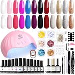 Modelones Gel Nail Kit, 12 Colors R