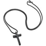 Gnzoe Gift Unisex's Men Silver Stainless Steel Cross Pendant Necklace Chain Golds