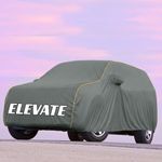 Kayme UltraShield All Weather Premium Elevate Car Cover 6-Layer Waterproof Fabric, UV & Heat Reflective – Rain, Sun & Dust & Bird‐Dropping Resistant, Indoor/Outdoor Full Body Protection - Grey