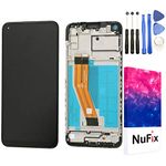 NuFix LCD Replacement for Samsung Galaxy A11 SM-A115W SM-A115U Screen Glass Display Touch Digitizer Assembly with Frame and Tools A115W A115U Black