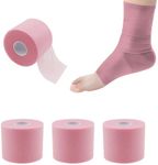 Pre Wrap Tape,TTZEZE Athletic Foam Underwrap,Soft Prewrap Headbands,Smooth Sports Wrap Roll,Pre Wrap Bandage Sport Tape for Ankles Wrists Hands Elbows 2.76 Inch x 30 Yards Light Pink 4-Rolls