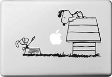 VATI Leaves Removable Creative Cartoon Snoopy and Woodstock Grams Decal Sticker Skin Art Black for Apple MacBook Pro Air Mac 13" 15" inch/Unibody 13" 15" Inch Laptop