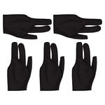 KBA Billiard Snooker Pool Glove in Black Color (Pack of 5 Pieces)