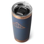 YETI Rambler 20 oz Tumbler, Stainless Steel, Vacuum Insulated with MagSlider Lid, Folds of Honor - Navy