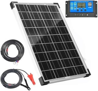 20W Solar Panel 12V Battery Chager + 10A PWM Charge Controller + Extension Cables…