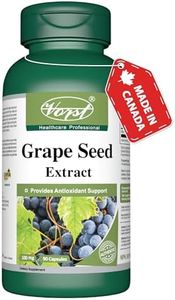 VORST Grape Seed Extract 100mg 90 Capsules | Natural Cardiovascular & Immune Health Supplement for Blood Pressure, LDL Cholesterol, Cognitive Function and Wrinkles | 85% OPC | Paleo Friendly Powder Pills | 1 Bottle