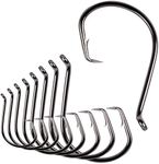 50 Pack Circle Fising Hooks,2X Salt