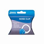 Zoggs Unisex Soft Silicone Swimming Nose Clip with Case, Blue/Clear, One Size