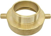 Happy Tree 2-1/2" NH/NST Female x 2" NPT Male Brass Fire Hose Hydrant Adapter with Pin Lug Brass Fire Equipment