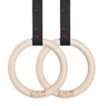 RAMASS Fitness Gymnastic Rings with embroidered numbers on the straps, perfect for Gymnastics Calisthenics