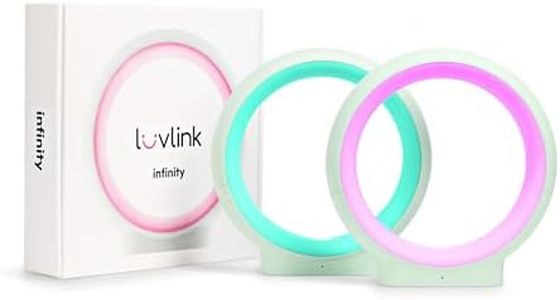 LuvLink Infinity Lamp v2 Award Winning Friendship Lamp - Simple Bluetooth Setup (Set of Two, Mint)