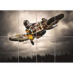 Doppelganger33 LTD Motocross Bike Jump Freestyle XL Giant Panel Poster Art Print (8 Sections)