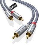 RCA Cable, 2-Pack (8 Feet) RIKSOIN 2-RCA Male to 2-RCA Male Subwoofer Audio [Shield, Hi-Fi Sound] Nylon Braided Cable for HDTVs, Home Theater, Gaming Consoles, Hi-Fi Speakers, DVD Players & More