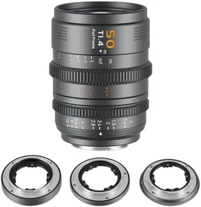 SIRUI VP-1 Vision Prime 1 T1.4 Full Frame Cine Lens, 50mm Manual Focus Cinema Lens with Pre-Installed E Mount, Interchangeable RF/Z/L Mounts (Metal Gray)