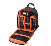 WINVIN Waterproof SLR/DSLR Camera Backpack Shoulder Bag Travel Case for Canon Nikon Sony Digital Lens (Orange)