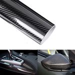 Lypumso 6D Carbon Fibre Vinyl Wrap, Self Adhesive Film, Waterproof Wrap Roll Without Bubble, Adapted to The Appearance and The Interior of Motorcycles, Computers, Cars (6D Black, 30cm x 300cm)