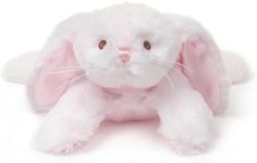 Bearington Baby Cottontail Plush Stuffed Animal Pink Bunny with Rattle, 8 inches