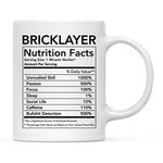 Andaz Press Funny 11oz. Ceramic Coffee Tea Mug Thank You Gift, Bricklayer Nutritional Facts, 1-Pack, Novelty Gag Birthday Christmas Gift Ideas Coworker