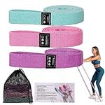 CEILIWEN Resistance Bands Set of 3, Long Fabric Resistance Bands with 3 Resistance Levels for Full Body Workout, Pull up Loop Bands for Women/Men Strength Training, Yoga, Pilate, Fitness