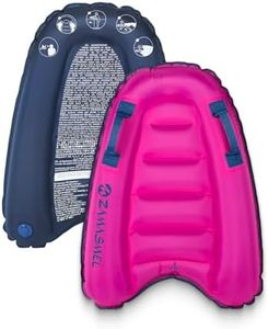 Premium Kids Inflatable Boogie Board Lightweight Swimming Floating Surfboard for Beach & Pool Fun Durable Inflatable Surf Body Board for Wave Riding Summer Pool Floats & Beach Toys (Pink)