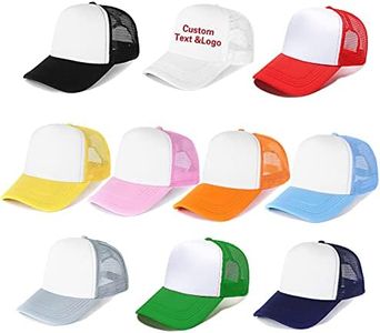 Ultrafun Unisex Sublimation Blank Mesh Baseball Cap Polyester Mesh Trucker Hat (Multicolor)