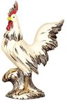 Deco 79 58220 Polished Stone Rooster Statue, 10 by 15-Inch