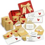 STOFINITY Love Notes for Him Her - 60 Mini Lunch Notes for Husband, Cute Couple Gifts for Him and Her, Daily Love Letter Romantic Valentine Note Cards, Long Distance Boyfriend Gifts from Girlfriend