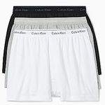 Calvin Klein Calvin Klein Cotton Classics Knit Boxer 3 Pk Black & White, White & Heather Grey L