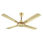 Orient Electric Quadro Ornamental 1200mm | 4 Blade, Premium BEE Star Rated Ceiling Fan (Quadro BEE rated, M/Ivory/Cherry)