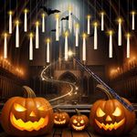 Zyncove 20PCS Floating Candles with Magic Wand Remote, Electric Hanging Flickering LED Taper Candles Decorations Window Candles for Halloween Christmas Party