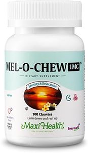 Maxi Health Melatonin 1mg Chewable - Sleep aid Melatonin to Encourage Natural Sleep – Non-Habit Forming Supplement with Enzymax for Fast-Acting Support Kosher (100 Units, 2-Pack)