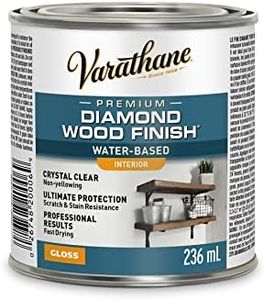 Rust-Oleum Varathane 200061H 1/2-Pint Interior Crystal Clear Water-Based Polyurethane, Gloss Finish