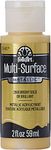 Plaid PE2966 Folk Art Multi-Surface Metallic Acrylic Paint, Bright Gold, 2 oz.