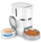 WellToBe Automatic Cat Feeder for Wet Food with Ice Pack and Freshness Dry Food Desiccant for Cats & Dogs, Timed Automatic Pet Feeder with Voice Recorder, 1-6 Meals Control, Dual Power Supply (A38X)