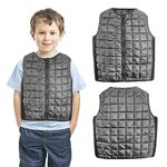 Weighted Vest for Kids, Sensory Quilted Weighted Compression Vest for Children with Processing Disorders and Calming,, Black, Large - 4lbs